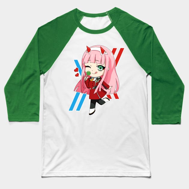 Kawaii ZeroTwo Baseball T-Shirt by WarGreymonZero